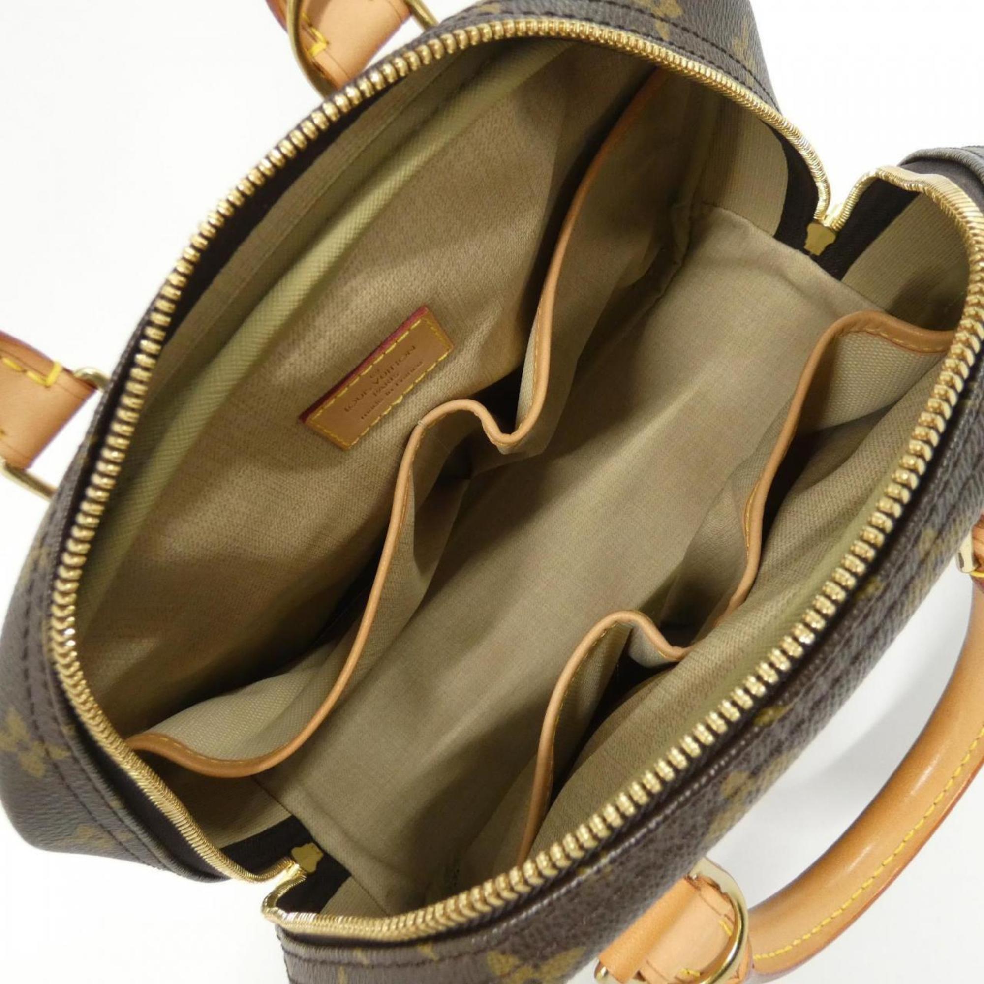 Louis Vuitton Marron Coated Canvas Handbag