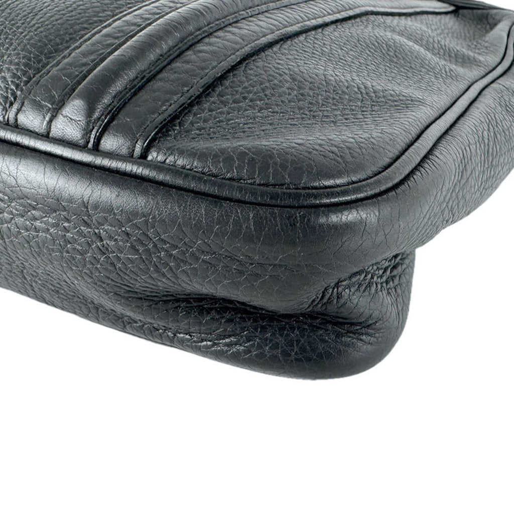 Gucci Dark Gray Leather Shoulder Bag (Pre-Owned)
