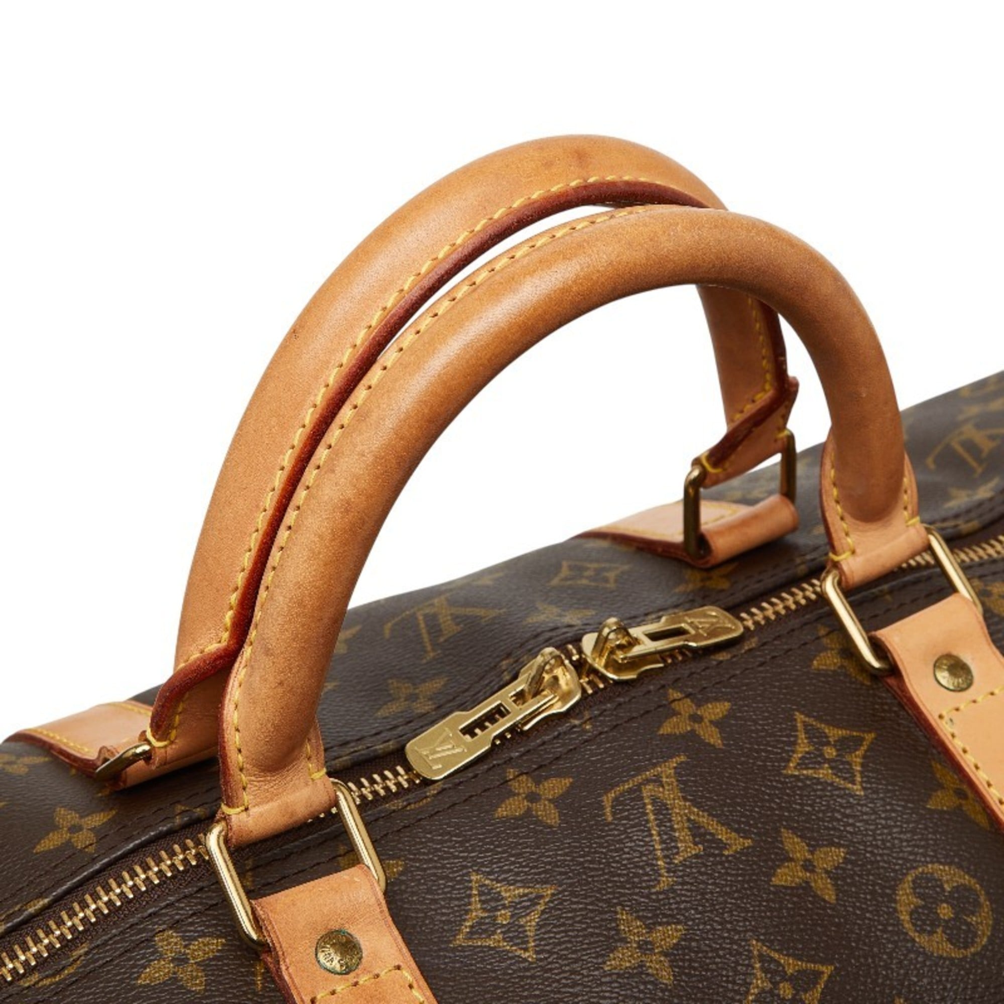 Louis Vuitton Brown Pvc Leather Boston Bag