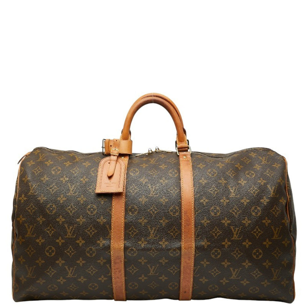 Louis Vuitton Brown Pvc Leather Boston Bag