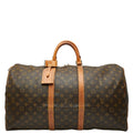 Louis Vuitton Brown Pvc Leather Boston Bag