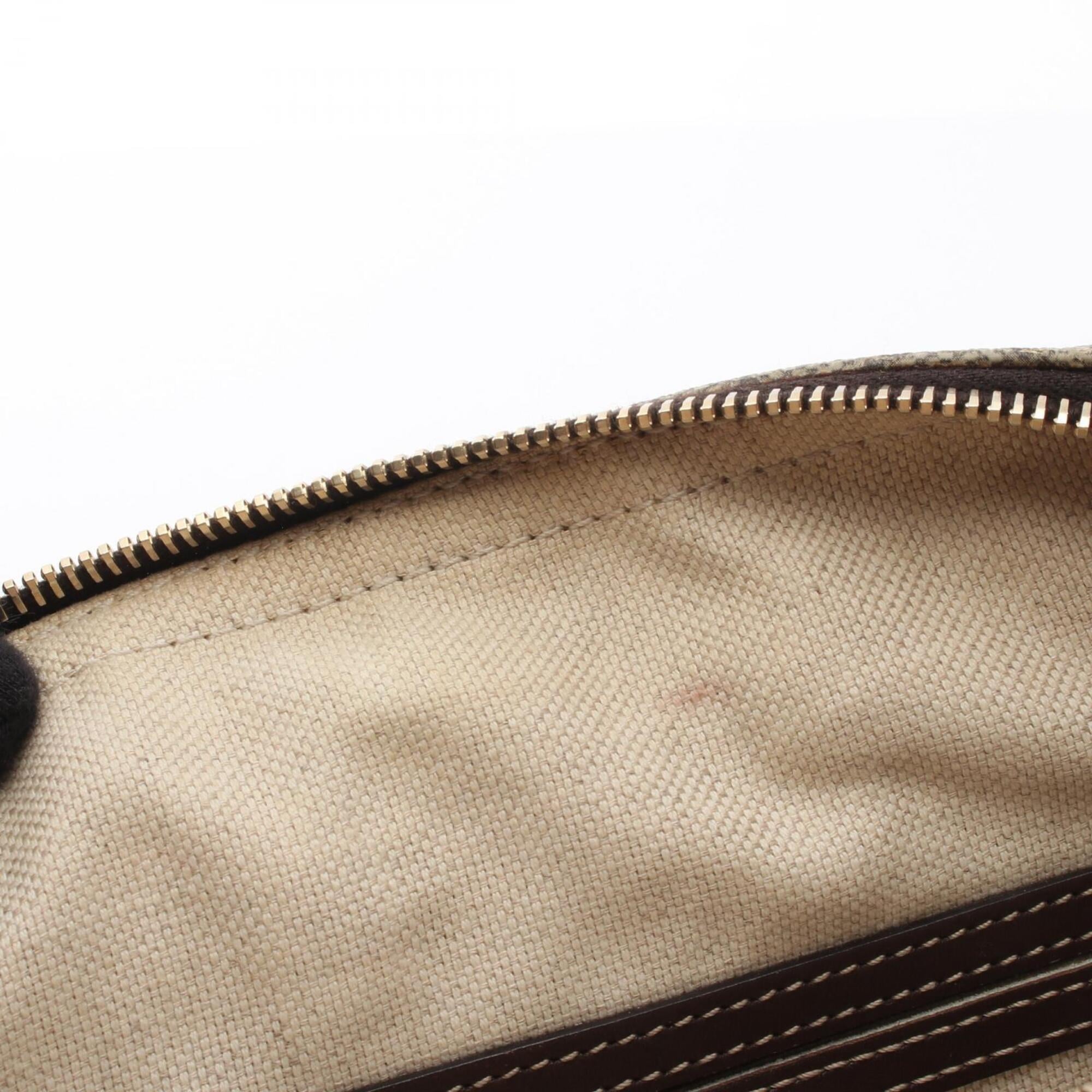 Gucci Beige Brown Pvc Leather Handbag Shoulder Bag (Pre-Owned)