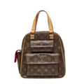 Louis Vuitton Brown Pvc Leather Handbag