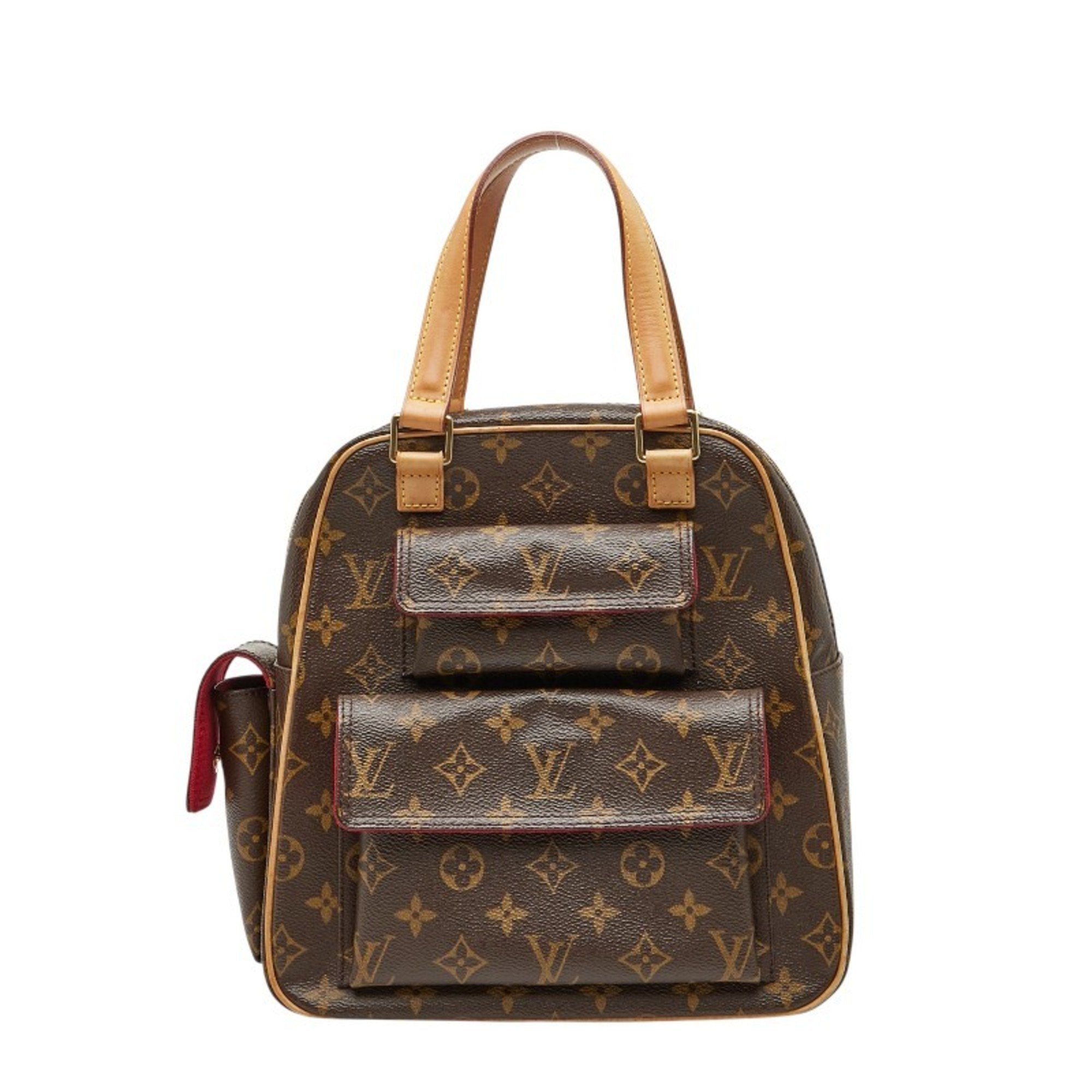 Louis Vuitton Brown Pvc Leather Handbag