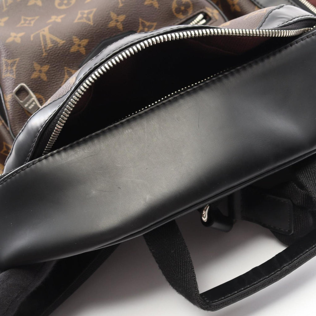 Louis Vuitton Black Brown Coated Canvas Monogram Pvc Leather Backpack