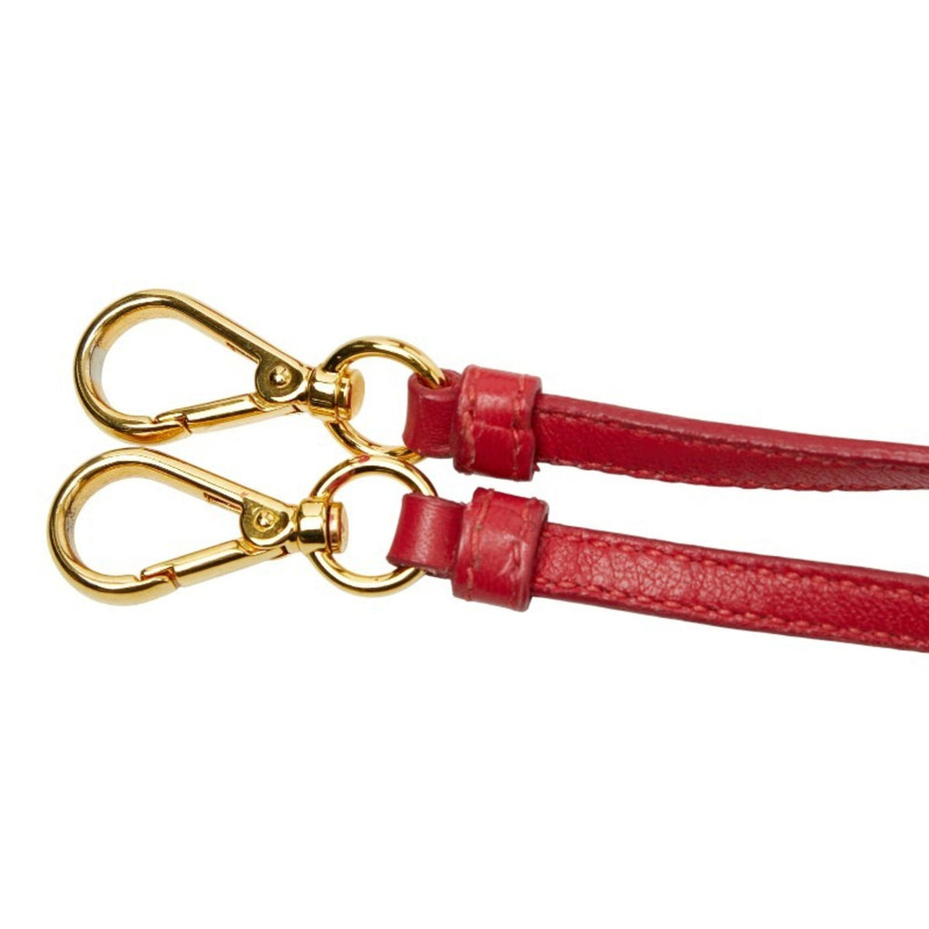 Prada Red Color Leather Shoulder Bag