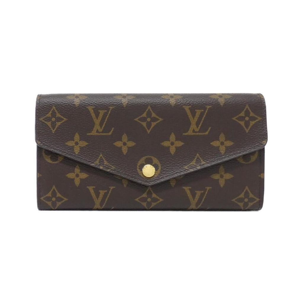Louis Vuitton Monogram Fuchsia Marron Coated Canvas Long Wallet