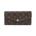 Louis Vuitton Monogram Fuchsia Marron Coated Canvas Long Wallet