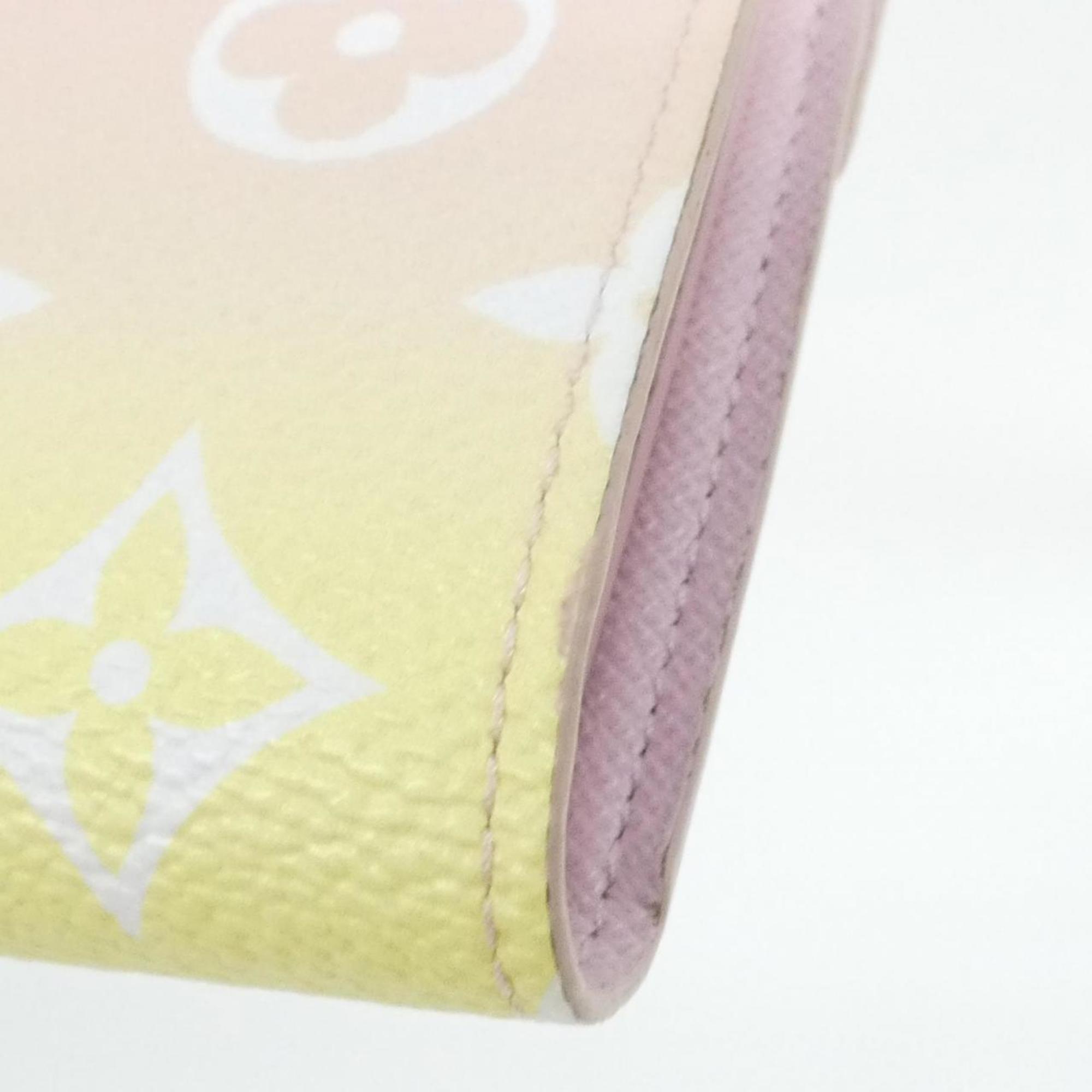 Louis Vuitton Rose Coated Canvas Wallet (Tri-Fold)