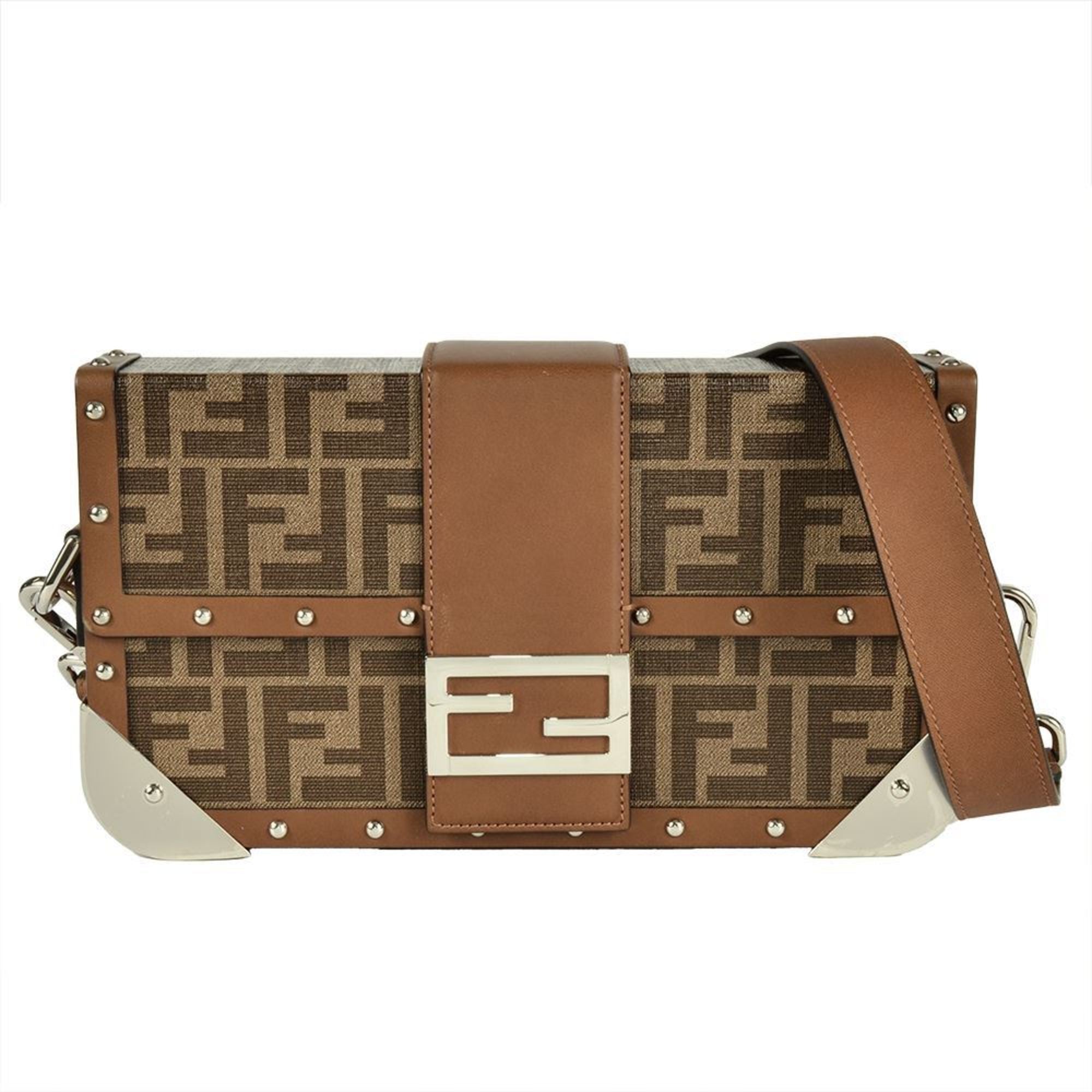Fendi Brown Pvc Leather Shoulder Bag