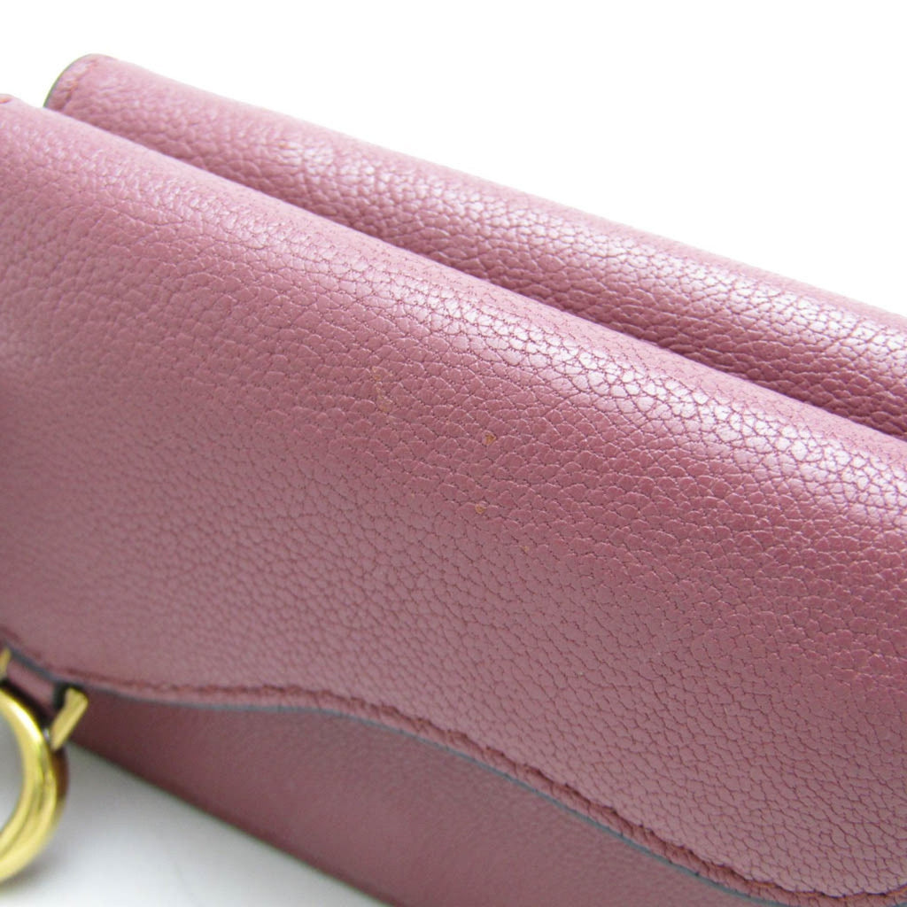 Christian Dior Dusty Pink Leather Wallet (Tri-Fold) (Pre-Owned)