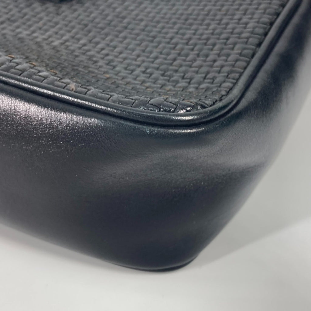Celine Black Leather Pochette Shoulder Bag