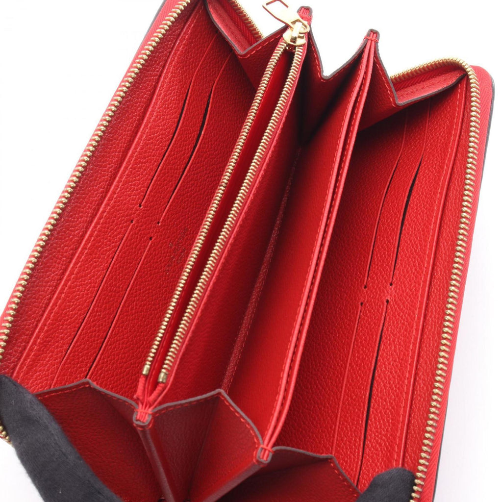Louis Vuitton Red Color Sacrlet Monogram Empreinte Long Wallet