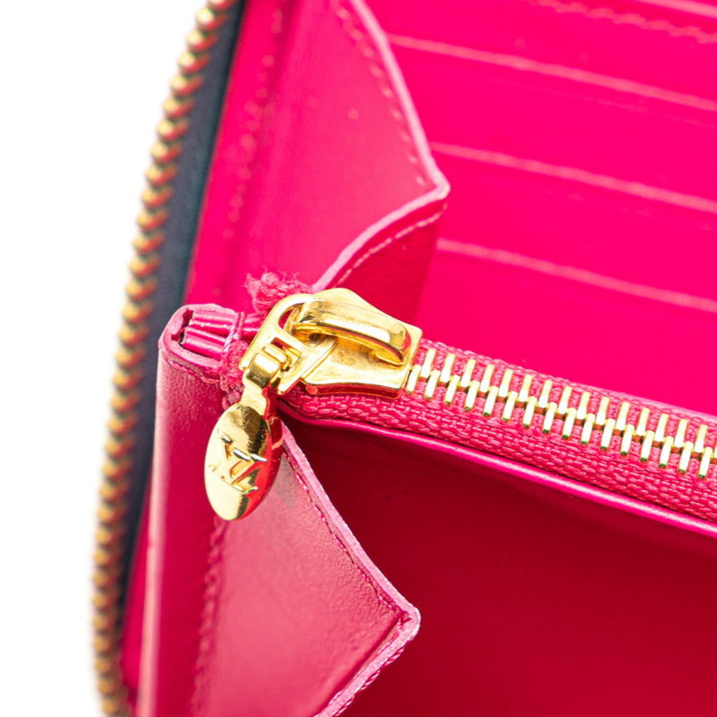 Louis Vuitton Blue Multi-Color Pink Patent Leather Long Wallet