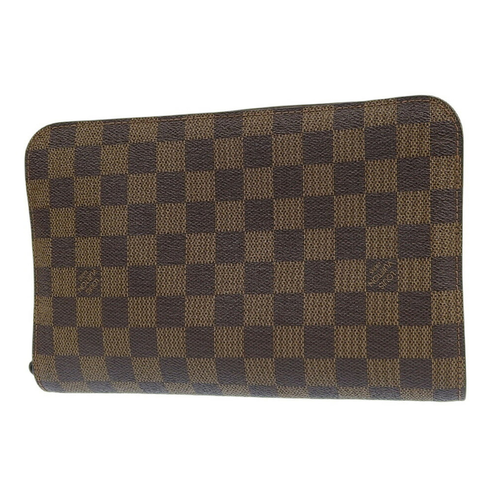Louis Vuitton Damier Canvas Ebene Pvc Clutch Bag