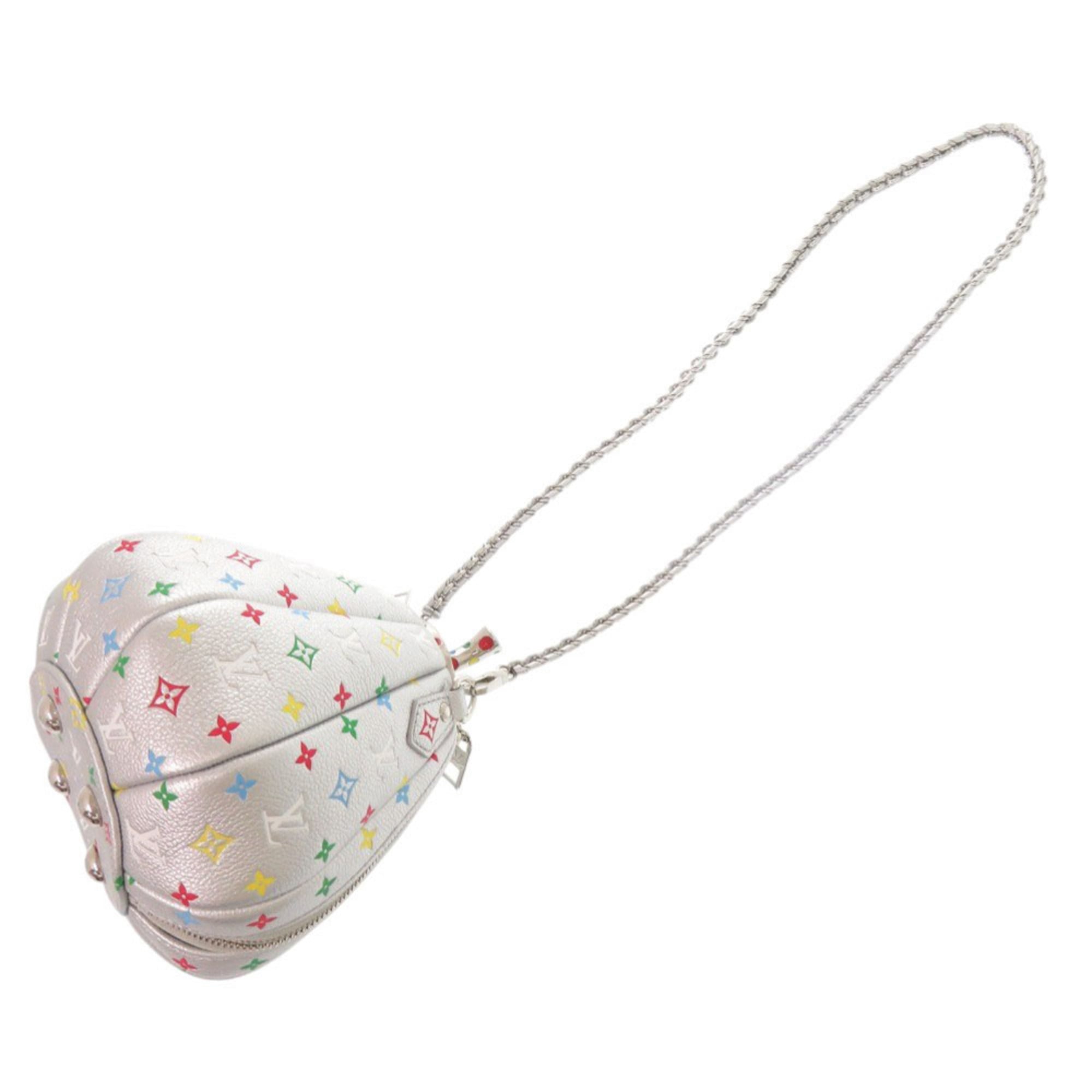 Louis Vuitton Multi-Color Silver Leather Handbag Shoulder Bag