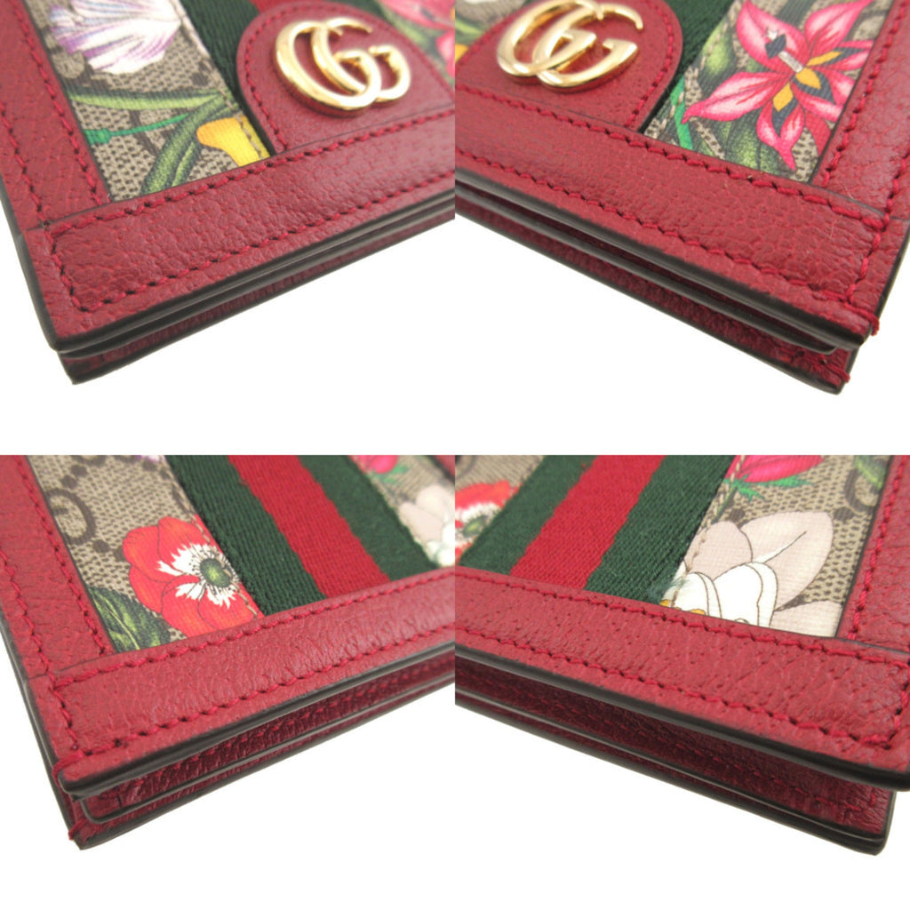 Gucci Red Color Pvc Leather Wallet (Bi-Fold) (Pre-Owned)