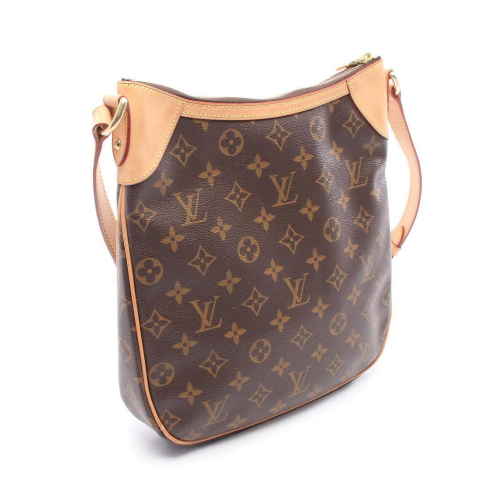 Louis Vuitton Brown Coated Canvas Leather Shoulder Bag