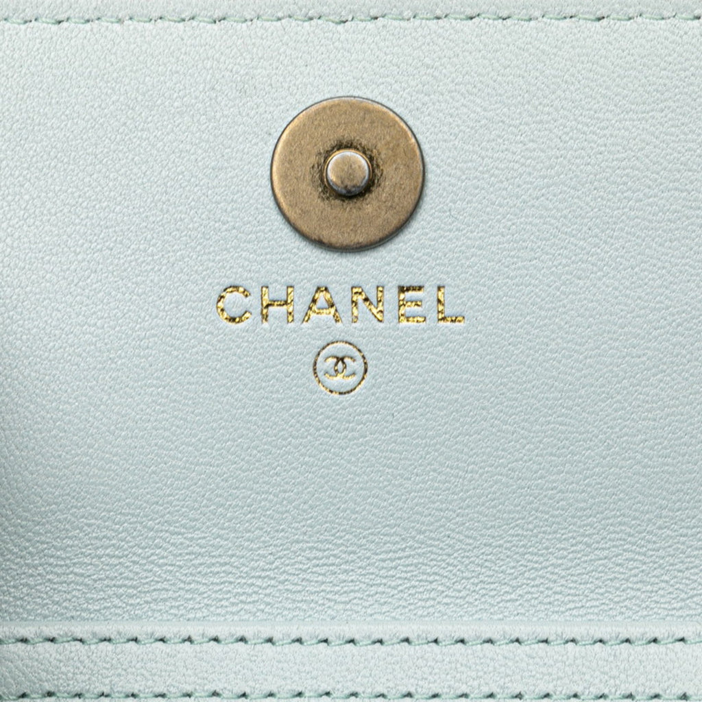 Chanel Light Blue Leather Shoulder Bag