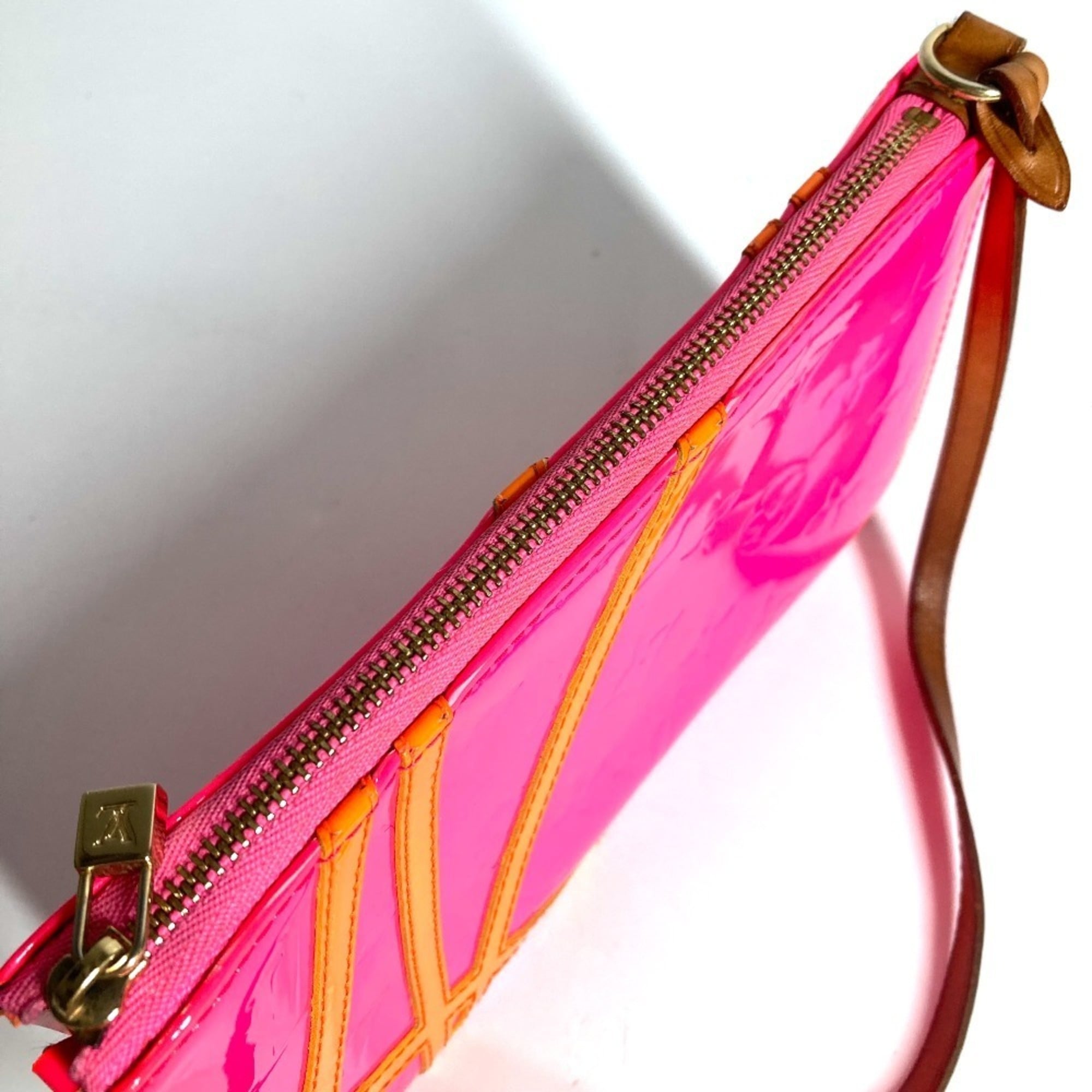 Louis Vuitton Pink Monogram Vernis Handbag Pouch Shoulder Bag