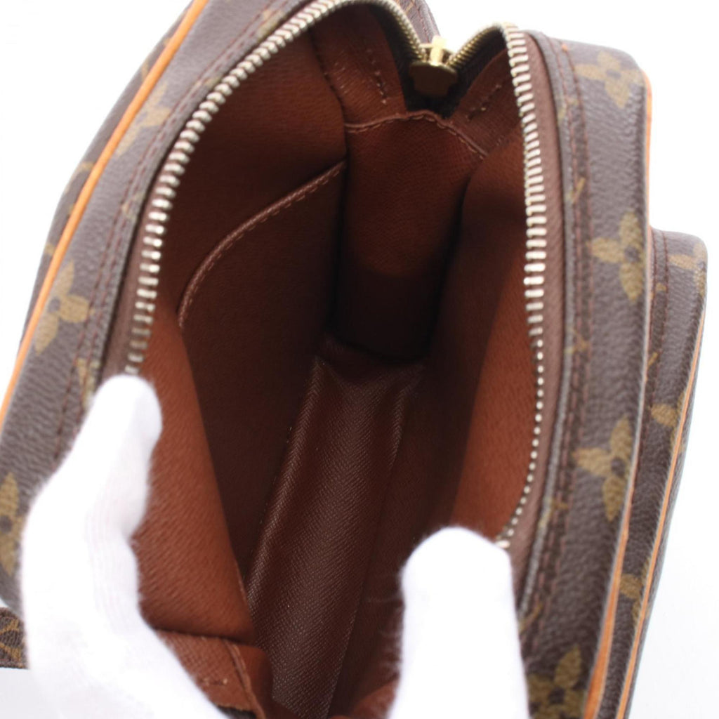 Louis Vuitton Monogram Brown Coated Canvas Leather Shoulder Bag