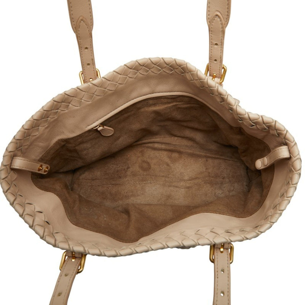 Bottega Veneta Pink Beige Leather Handbag Tote Bag