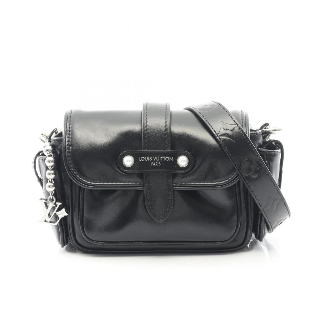 Louis Vuitton Black Leather Shoulder Bag
