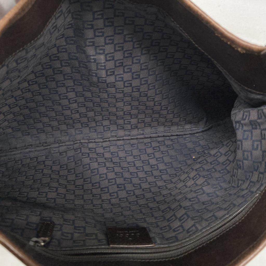 Gucci Brown Canvas Shoulder Bag (Pre-Owned)