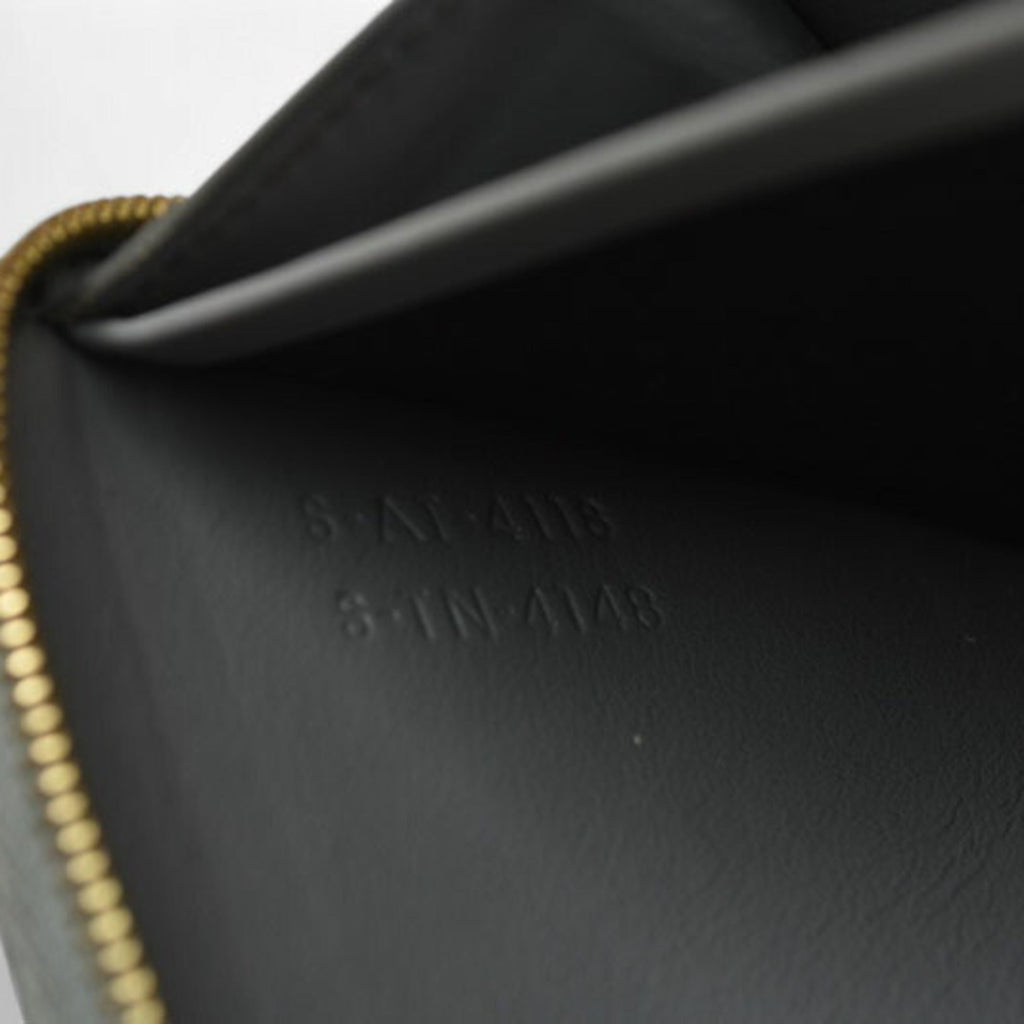 Celine Gray Leather Long Wallet (Bi-Fold)