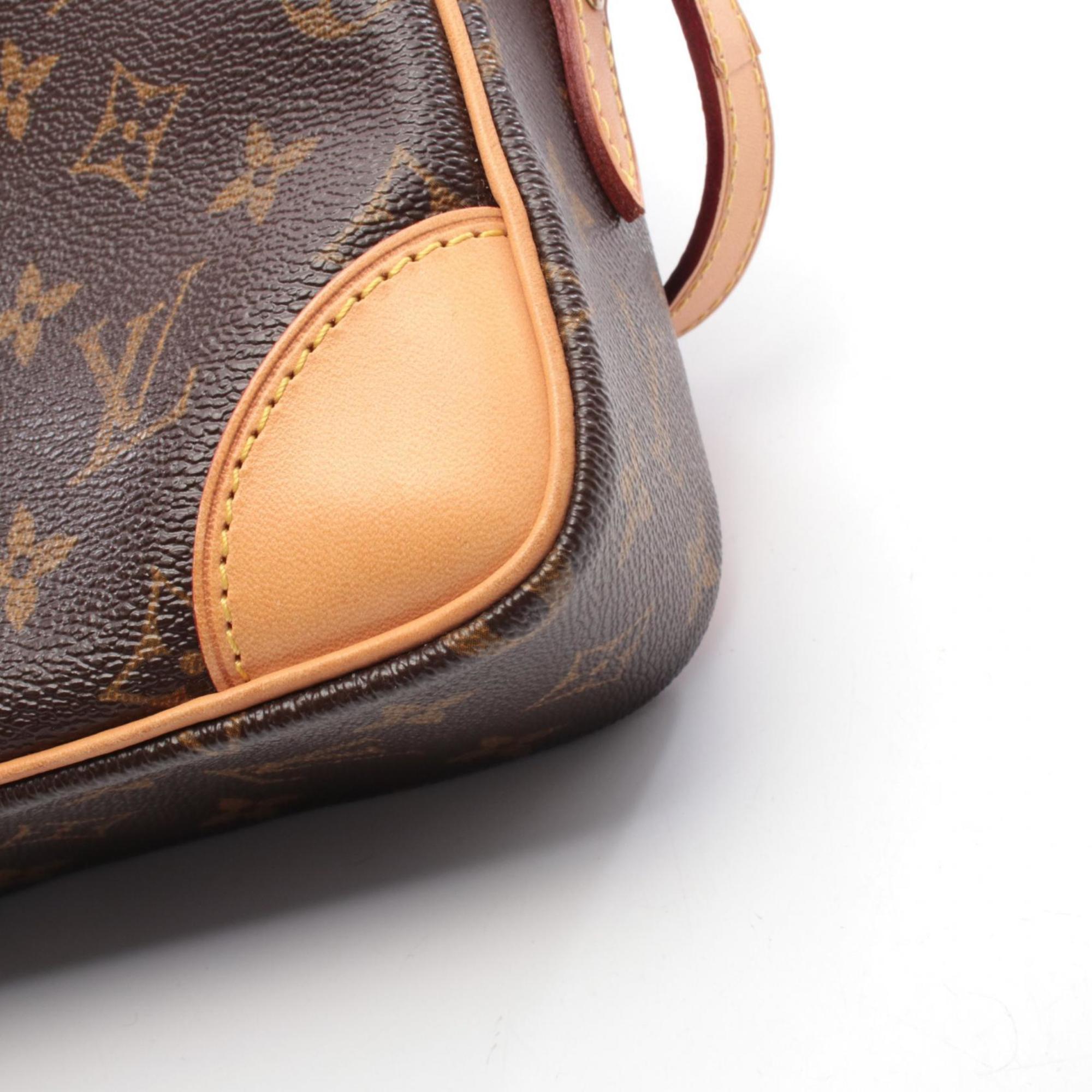 Louis Vuitton Brown Monogram Coated Canvas Leather Handbag Shoulder Bag
