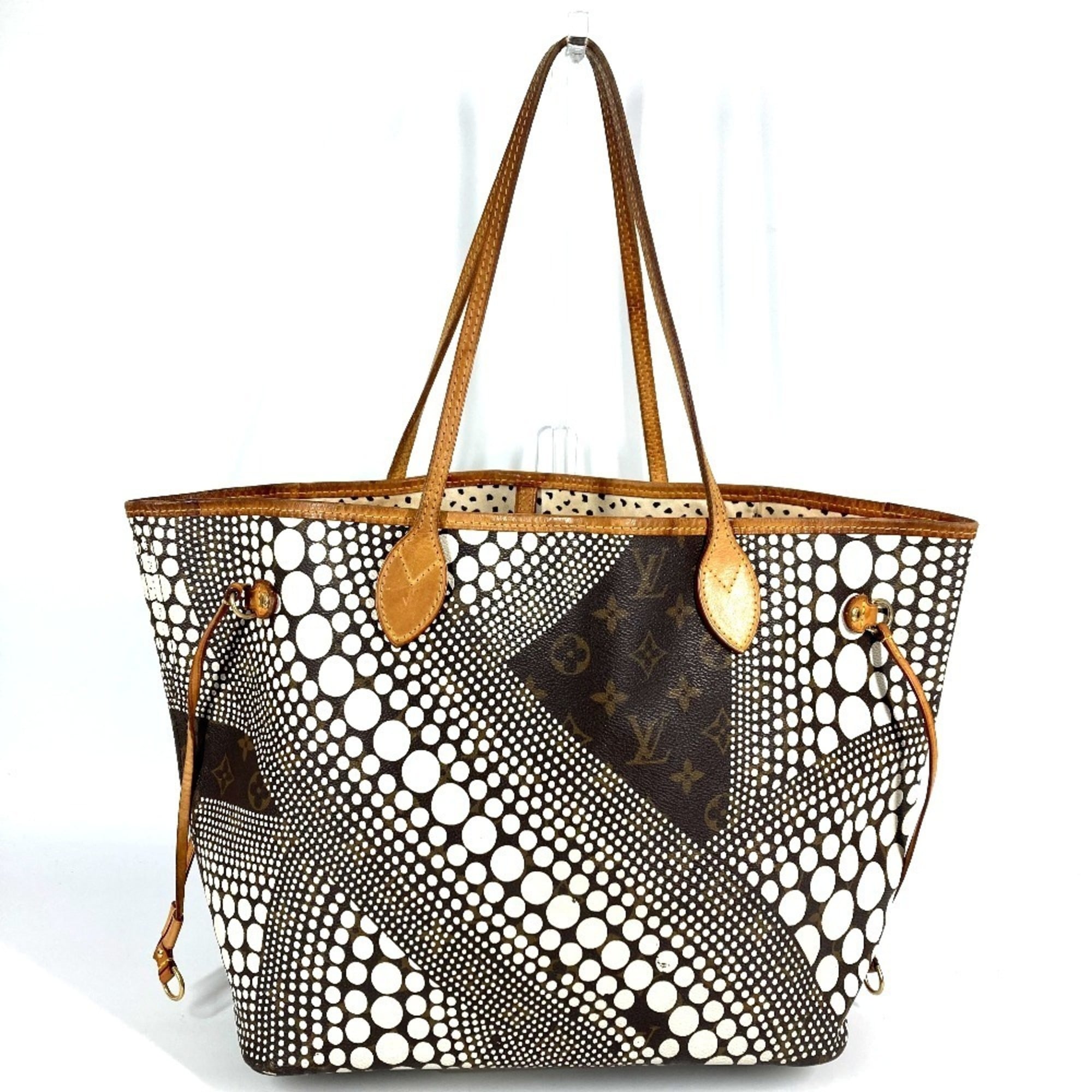 Louis Vuitton Brown White Monogram Canvas Shoulder Bag Tote Bag