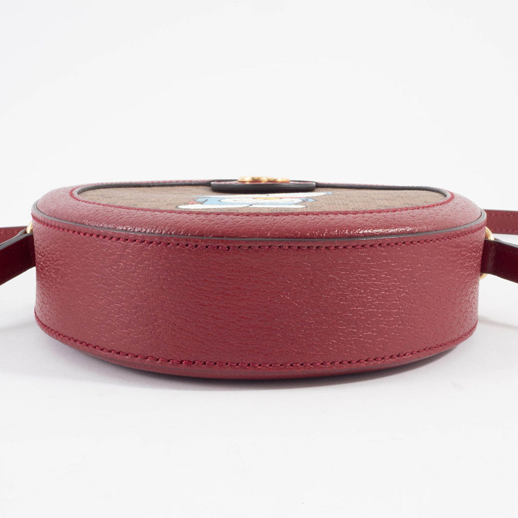 Gucci Beige Red Color Gg Supreme Leather Shoulder Bag (Pre-Owned)