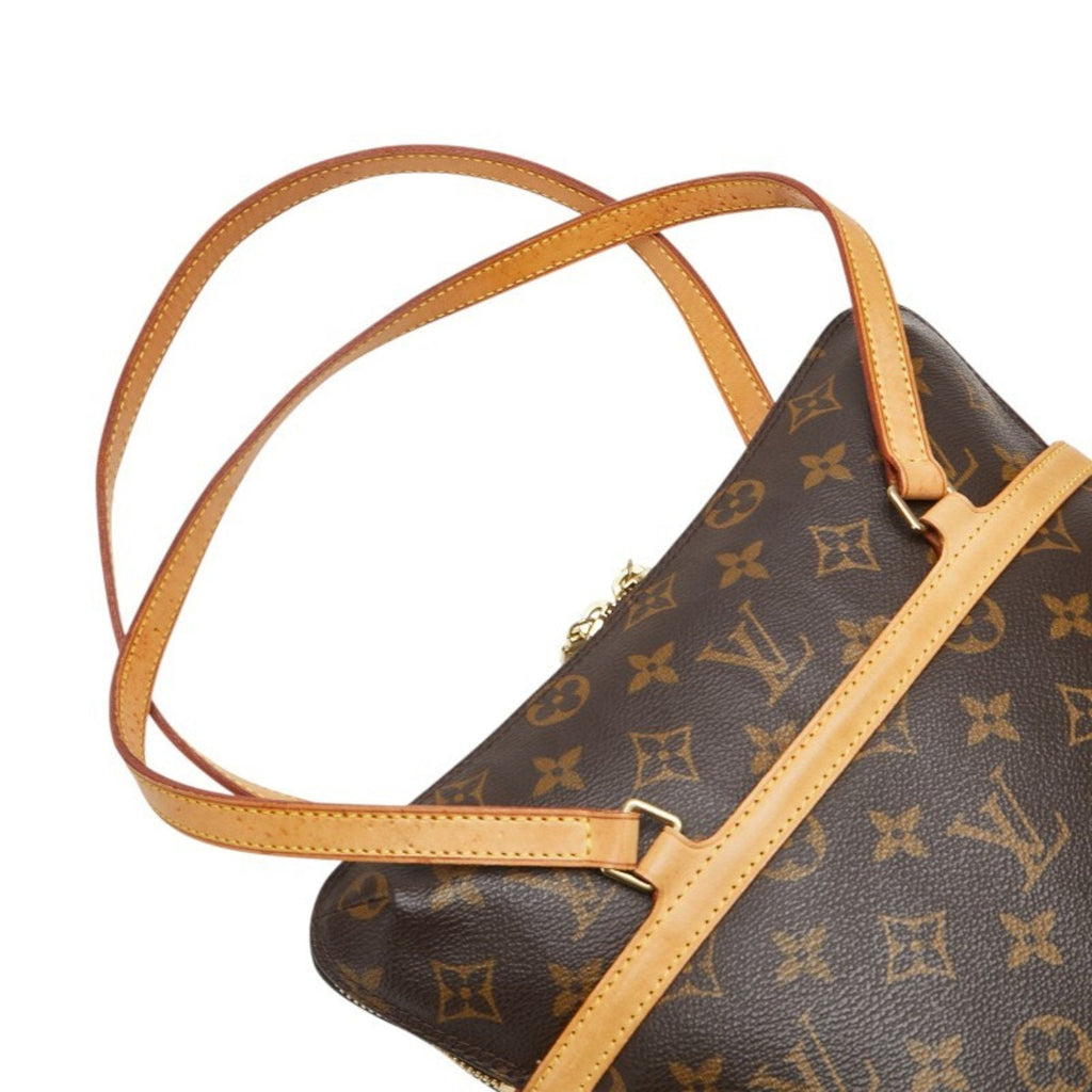 Louis Vuitton Brown Pvc Leather Handbag Shoulder Bag