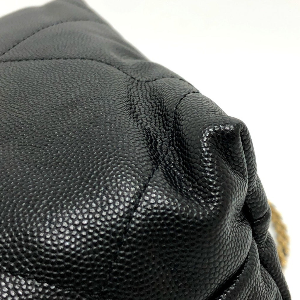 Chanel Black Grained Calfskin Shoulder Bag