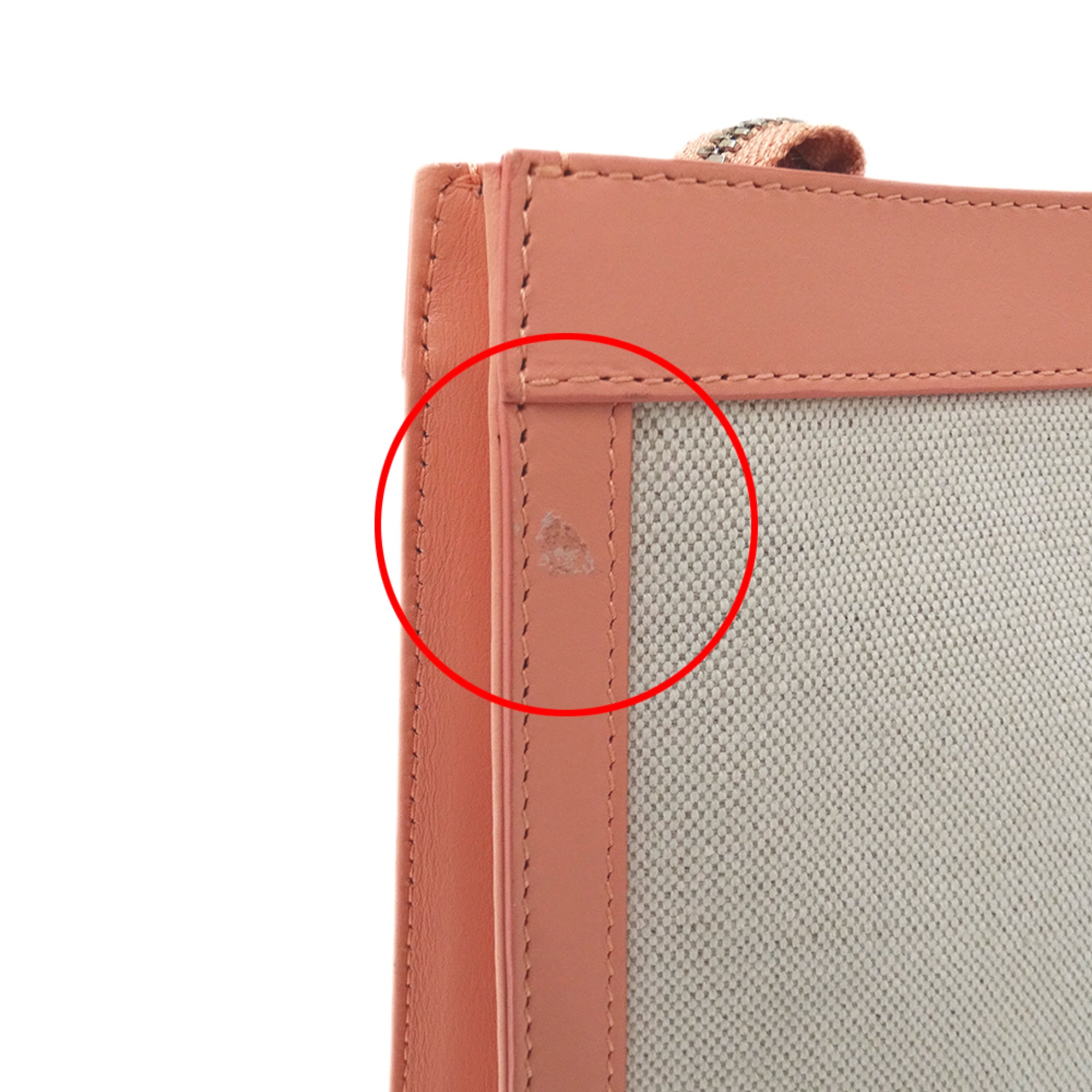Balenciaga Pink White Canvas Clutch Bag Hand