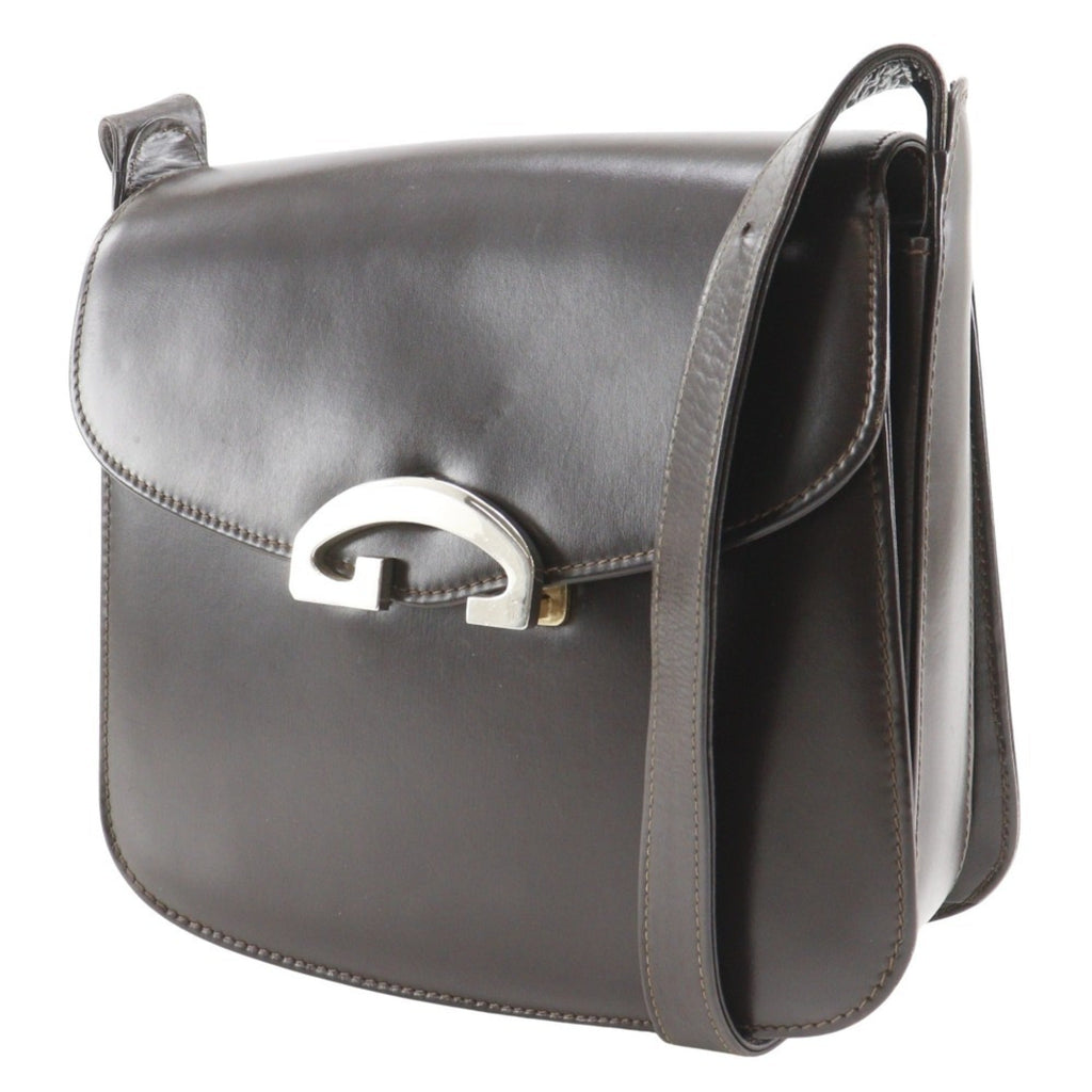 Gucci Brown Leather Shoulder Bag (Pre-Owned)