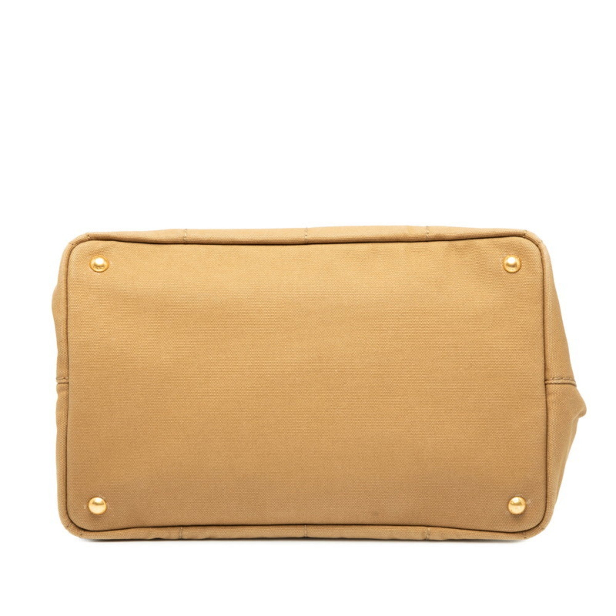 Prada Brown Canvas Shoulder Bag Tote Bag