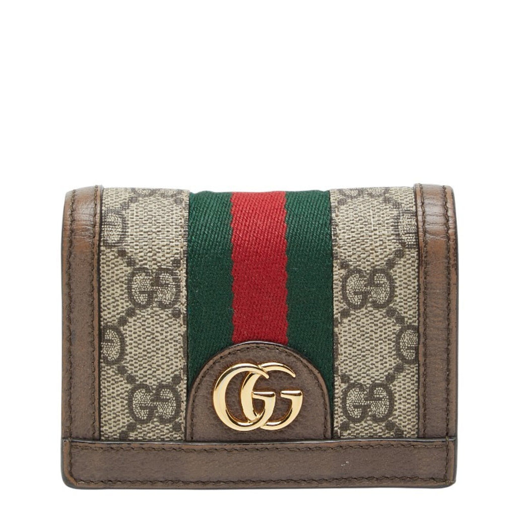 Gucci Beige Multi-Color Leather Wallet (Bi-Fold) (Pre-Owned)