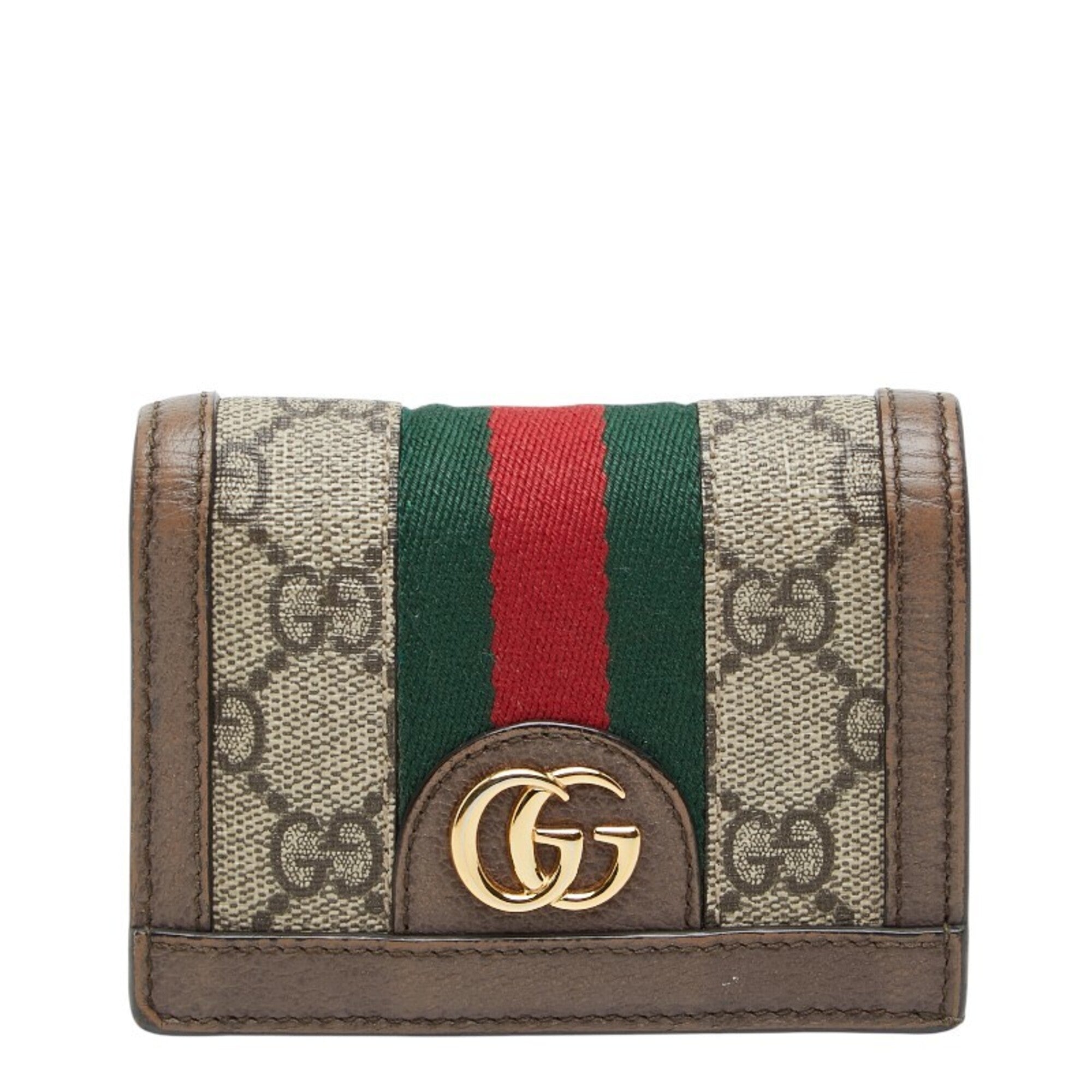 Gucci Beige Multi-Color Leather Wallet (Bi-Fold) (Pre-Owned)