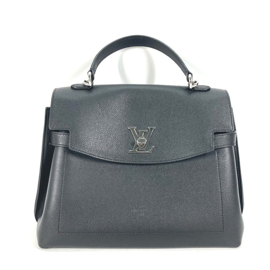 Louis Vuitton Black Noir Leather Handbag Tote Bag