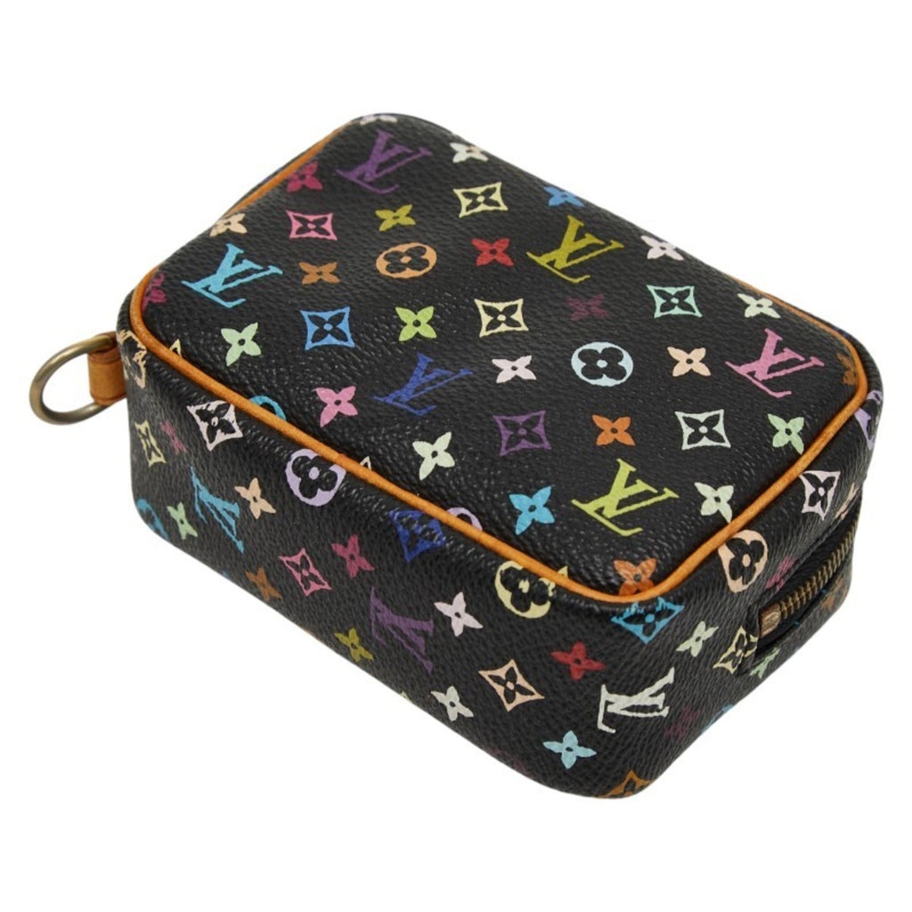 Louis Vuitton Black Multi-Color Pvc Leather Pouch