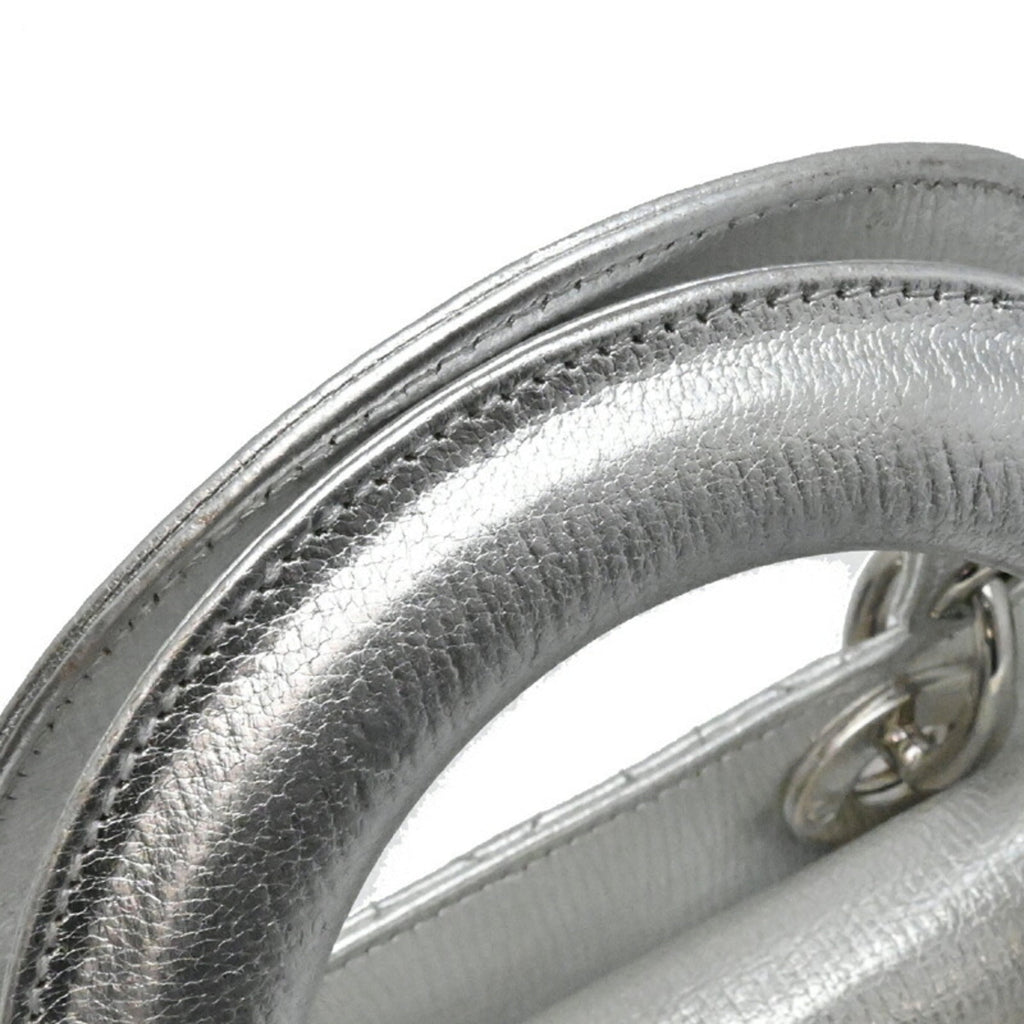 Christian Dior Silver Leather Handbag (Pre-Owned)