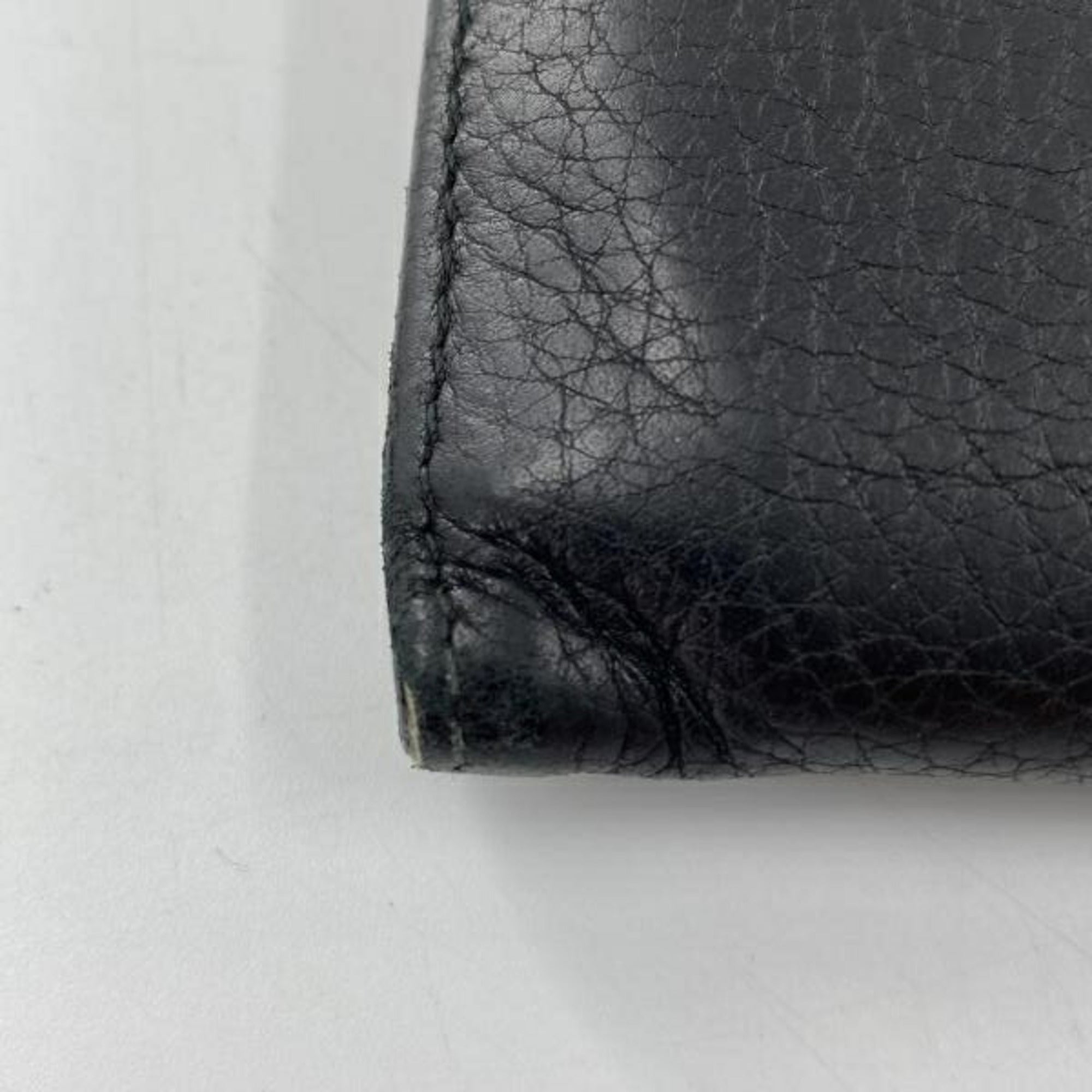 Gucci Black Leather Long Wallet (Bi-Fold) (Pre-Owned)