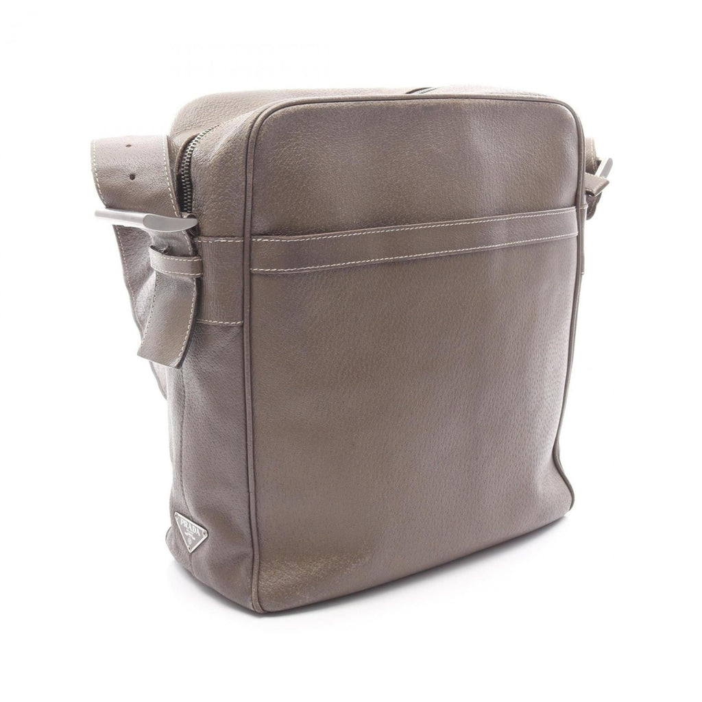 Prada Brown Leather Shoulder Bag