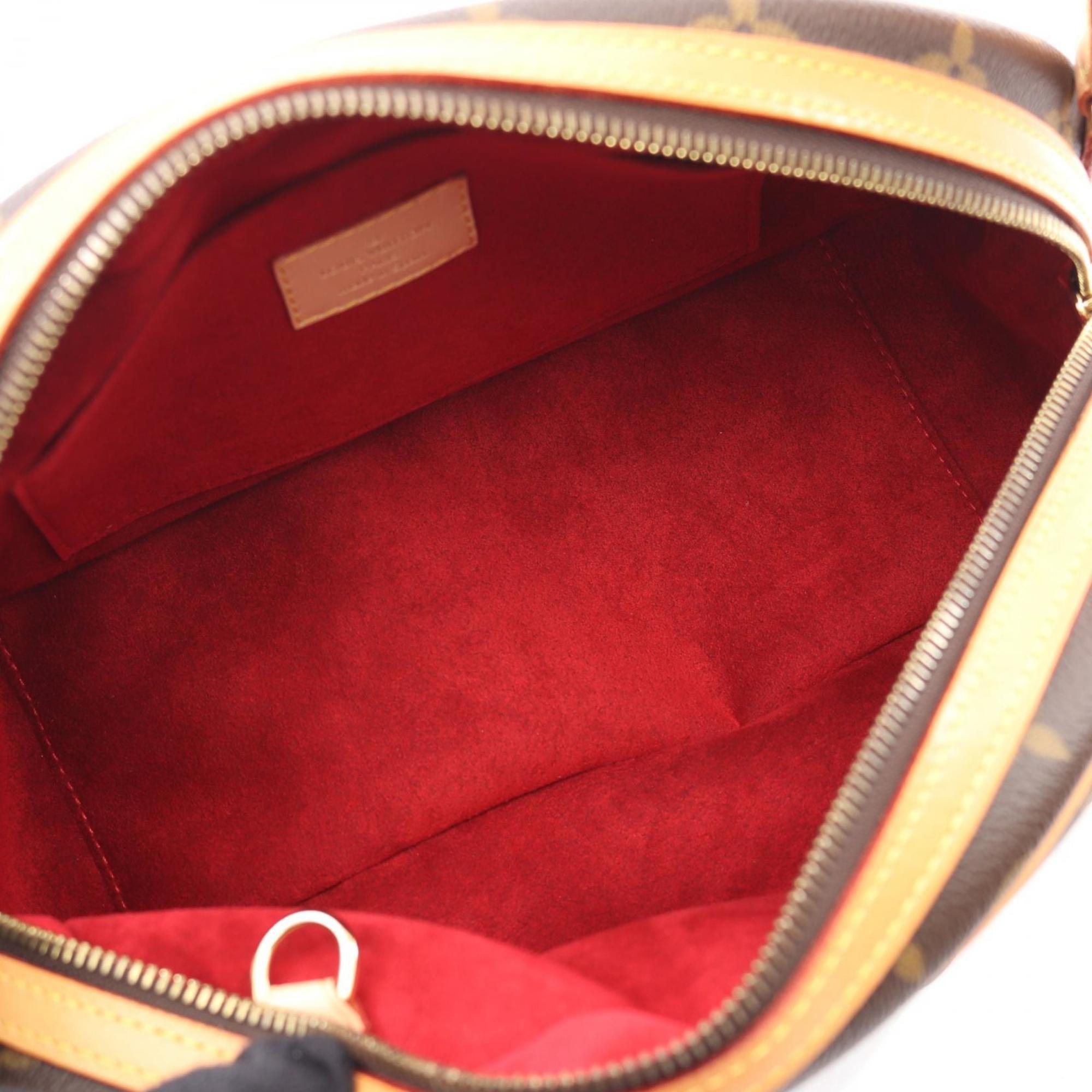 Louis Vuitton Brown Coated Canvas Leather Shoulder Bag