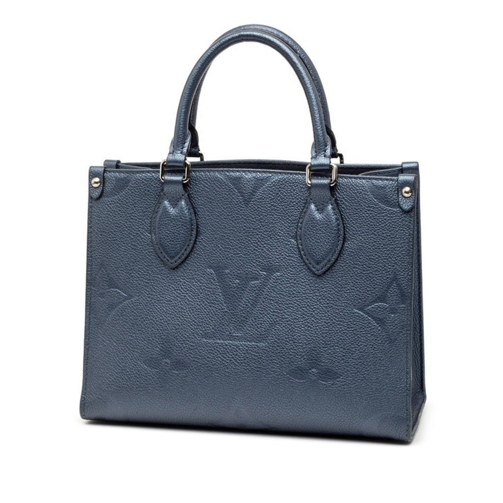 Louis Vuitton Metallic Blue Leather Handbag Shoulder Bag