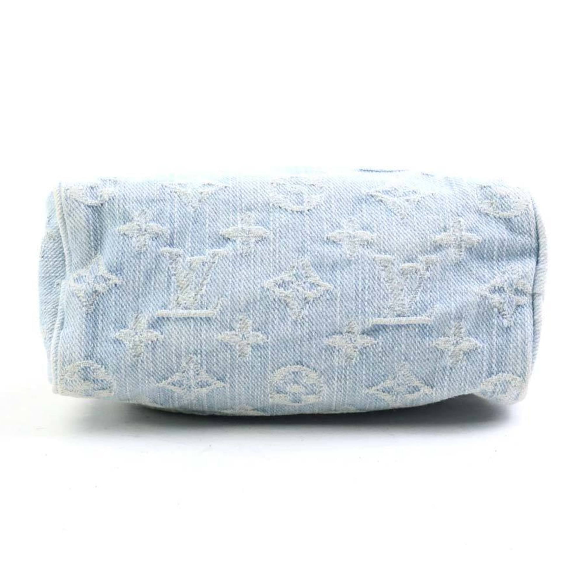 Louis Vuitton Sky Blue Monogram Denim Handbag Shoulder Bag
