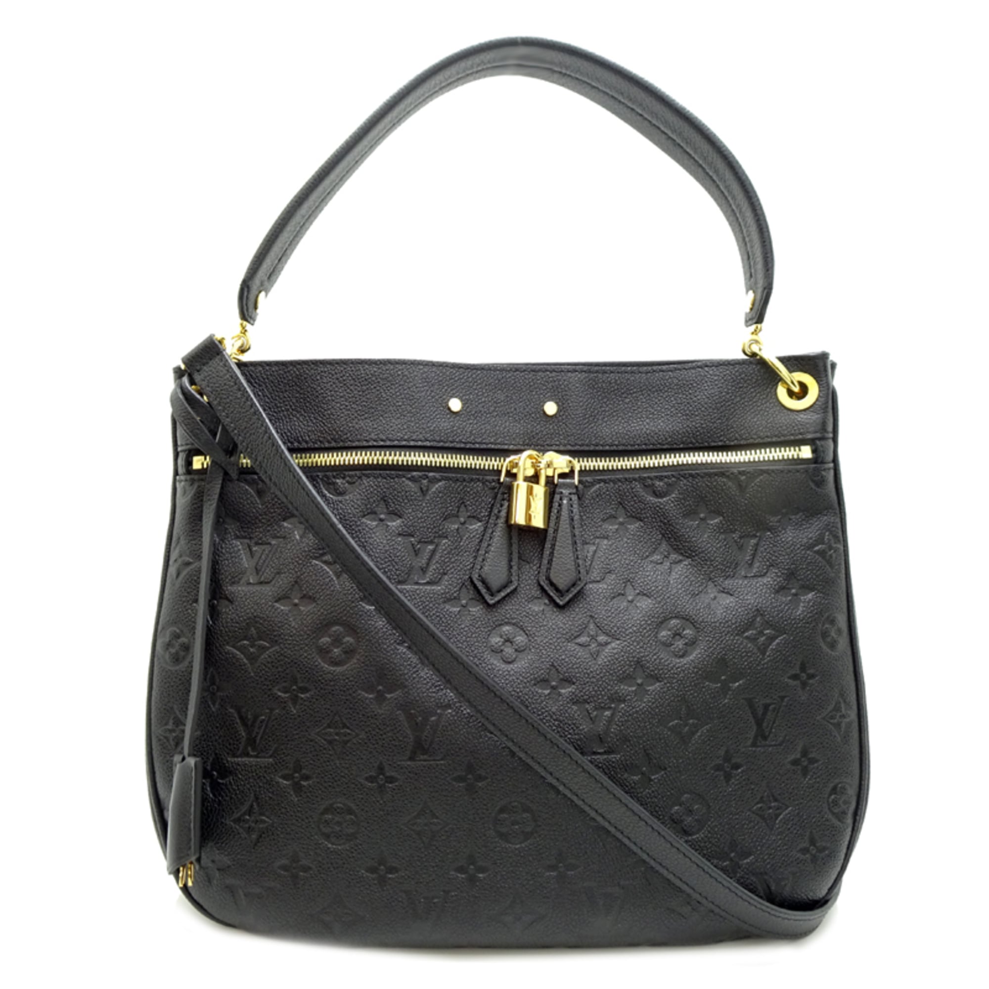 Louis Vuitton Black Noir Monogram Empreinte Shoulder Bag