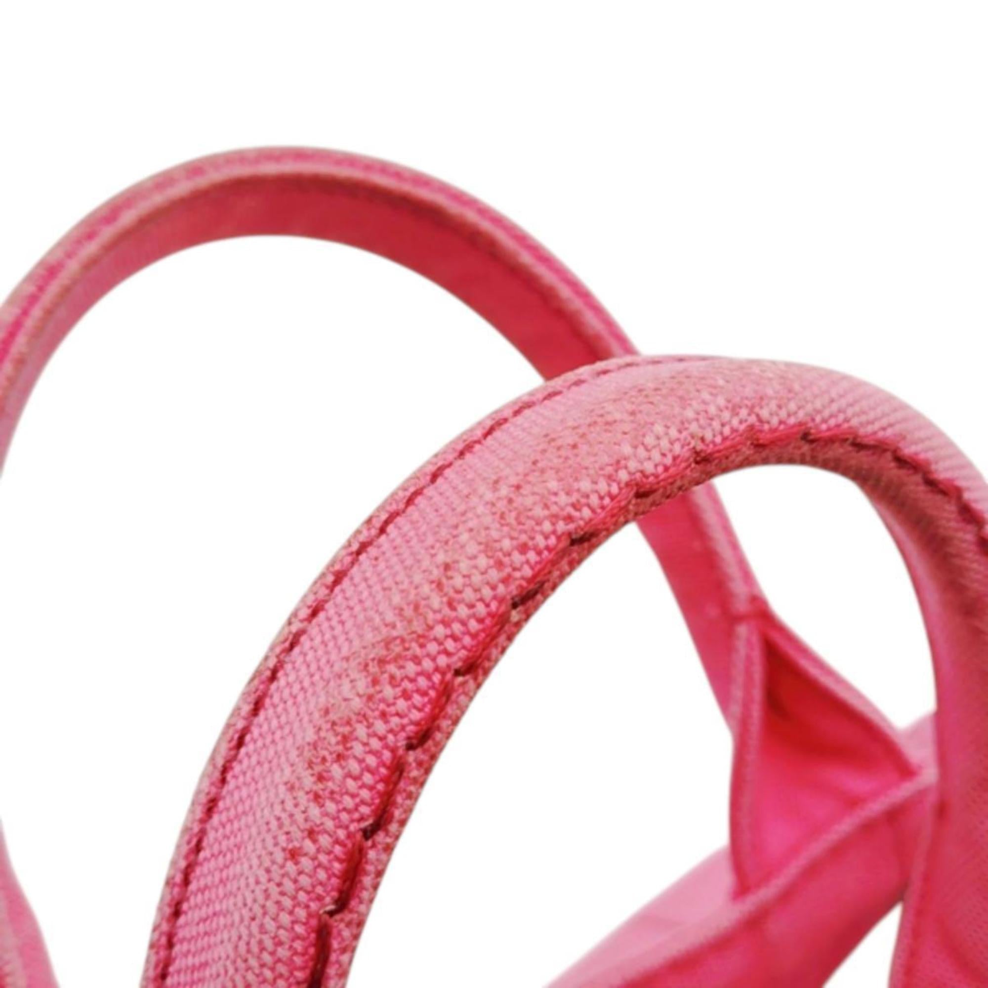 Prada Pink Canvas Tote Bag