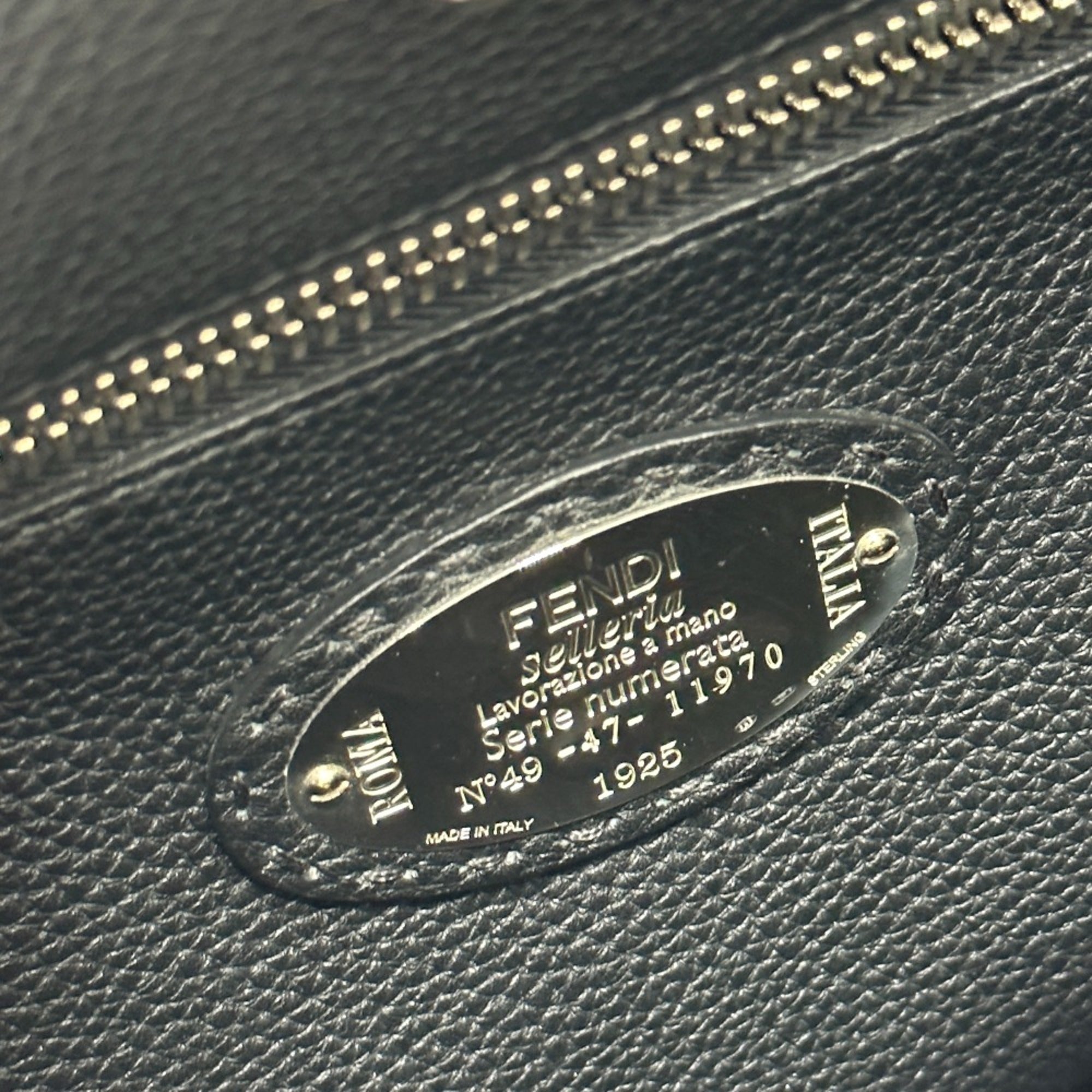 Fendi Blue Leather Briefcase